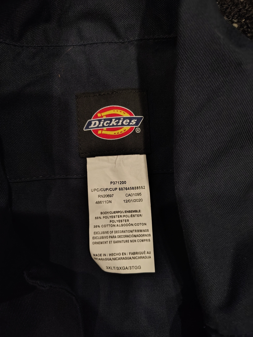 Dickies Men’s Navy Blue Coveralls - 3XL - Picture 3 of 3